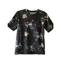 Native Code T-Shirt Men M Floral Grey & Multicolor Crew Neck Boho Short Sleeve