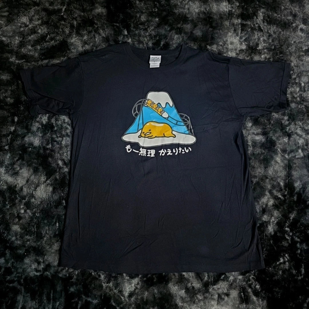 Gudetama The Lazy Egg Fuji Q Theme Park Tshirt Size Large From Japan New