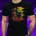 Mens Rastafarian Lion Cotton T Shirt Size XS to 5XL