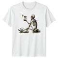 Skeleton With Hourglass T-Shirt Gothic Nature Mortality
