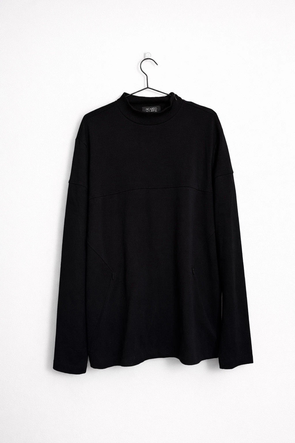 Ricardo Almeida Black Long Sleeve Shirt Mens M Minimalist Designer Zip Detail
