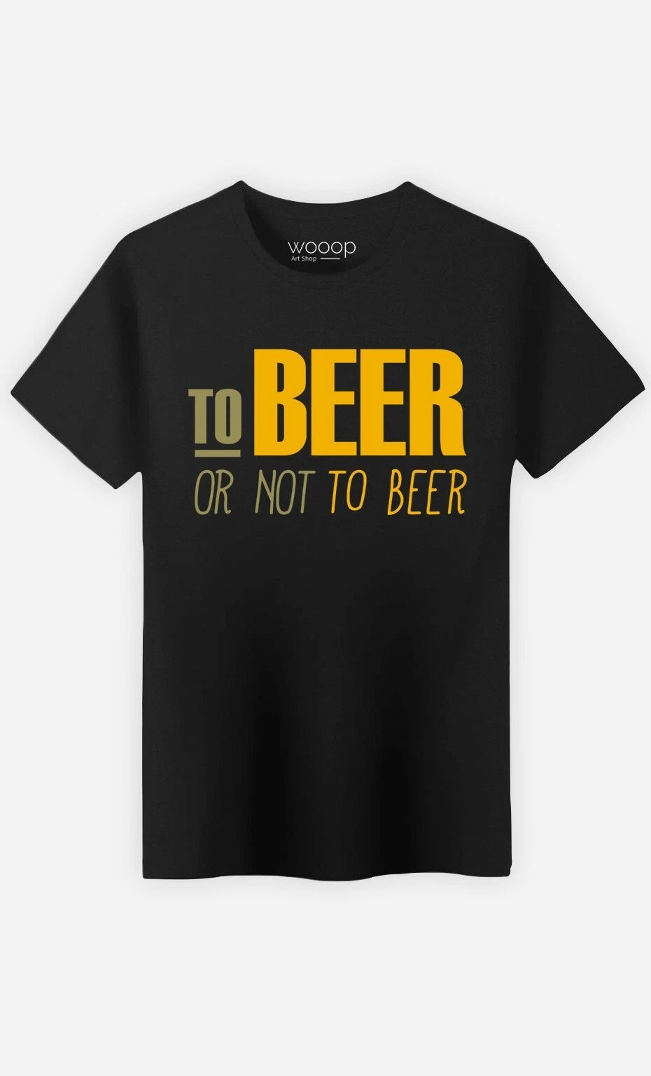 Man Sleeves short -. to Beer Gold not To Beer Black