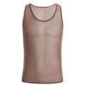 Men's Mesh Vests Waistcoat Sleeveless Top Sheer Gym Tank Tops T Shirts Slim AU
