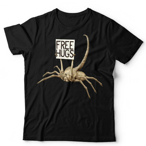 Alien Xenomorph Tshirt Funny Facehugger Free Hugs Movie Film Weyland Nostromo