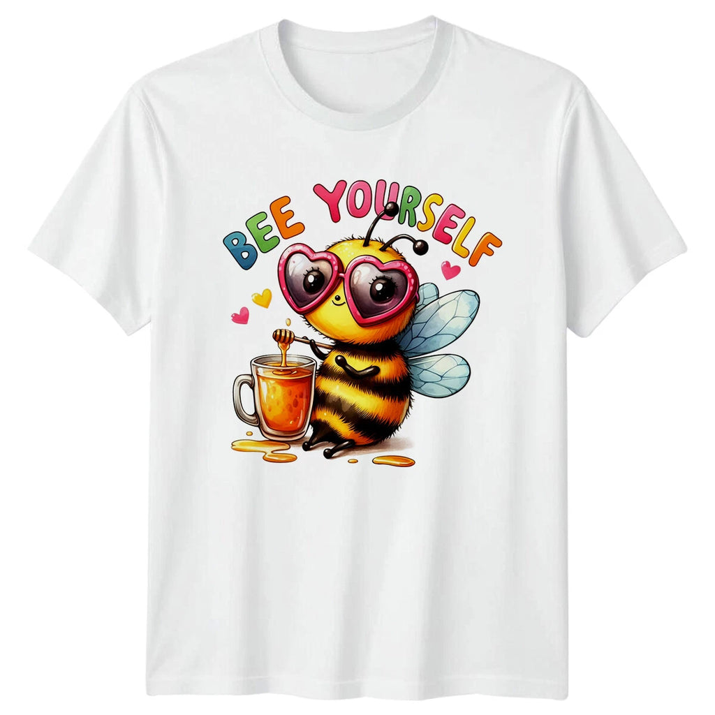 Bee Yourself Cute Honey Bee Animal Pun Graphic T-Shirt