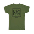Gift T-Shirt : CAMDEN Maine Square Modern Minimalist Font