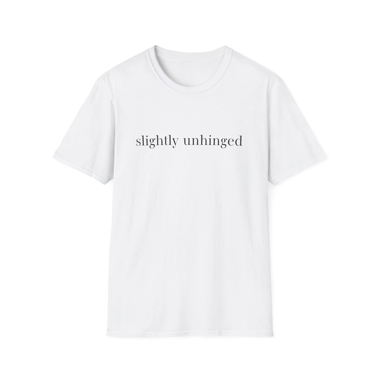 slightly unhinged T-Shirt | minimalist text tee