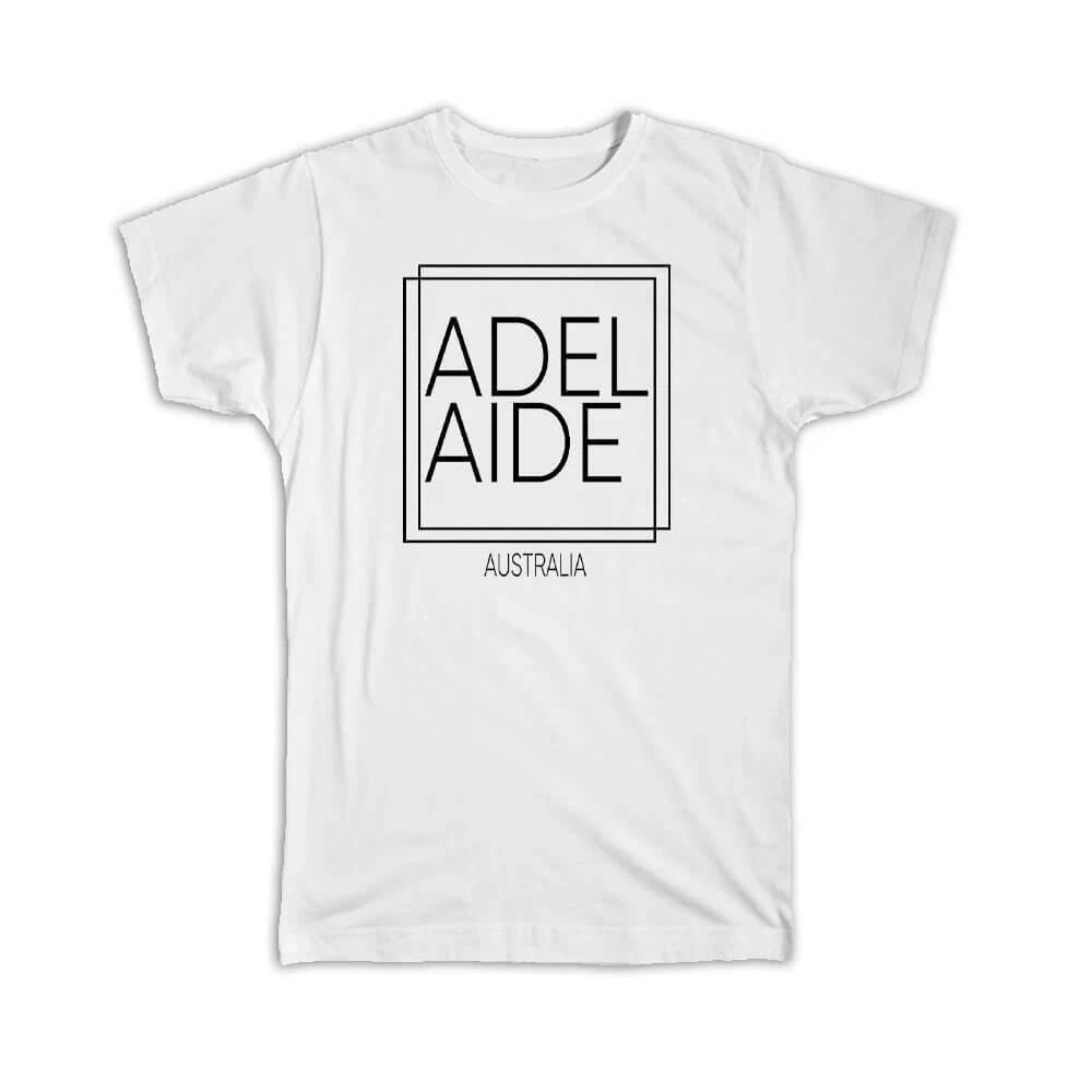 Gift T-Shirt : ADELAIDE Australia Square Modern Minimalist Font