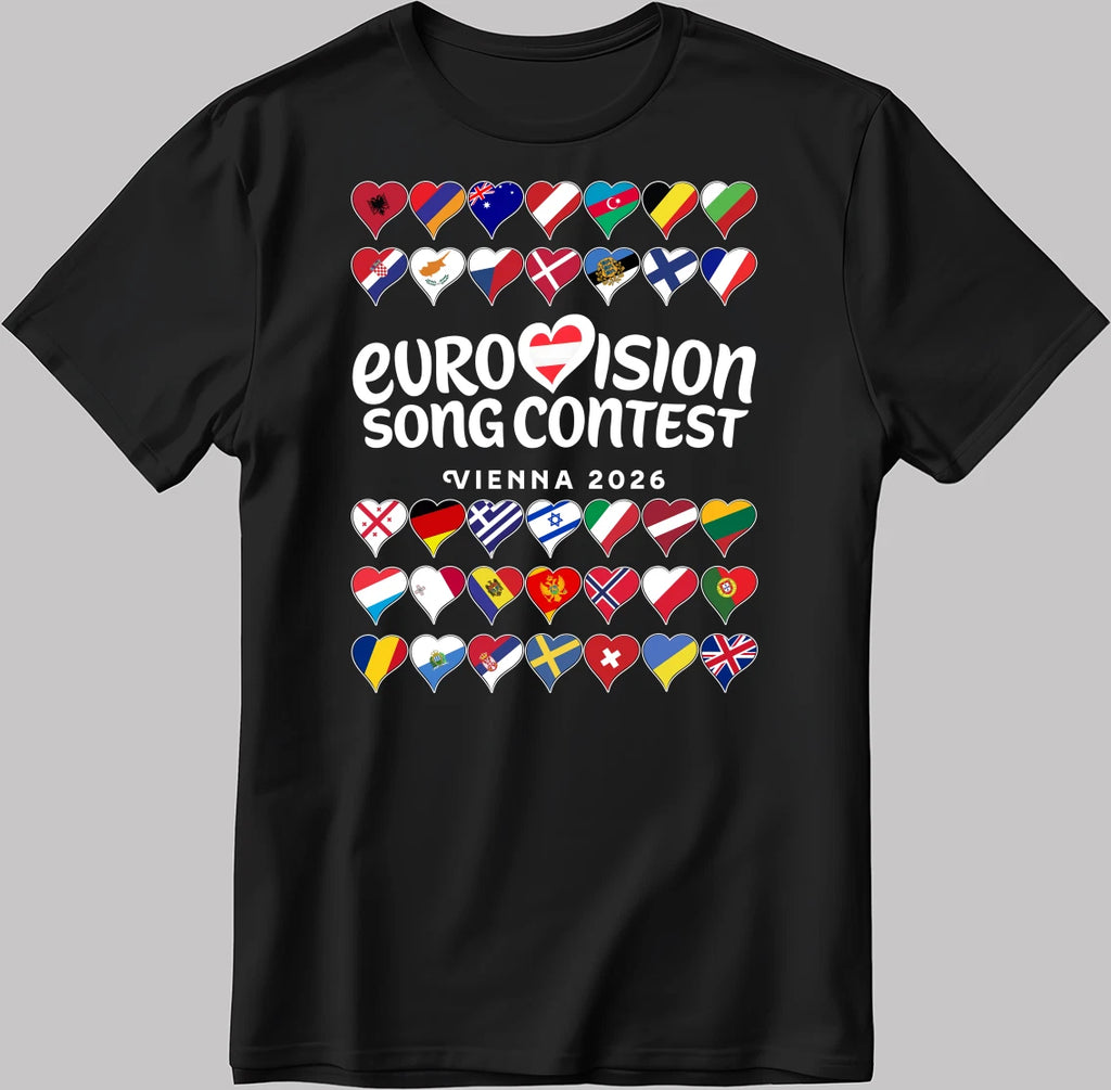 All Eurovision Song Contest  Vienna, Austria 2026 Men/ Women T Shirt BB26-35