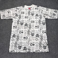 GB Bionic Street Culture T Shirt Mens Size 2XL XXL Longline All over Print Y2K