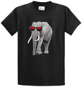Elephant With Sunglasses Graphic Printed Tee Shirt in Regular & Big & Tall Size