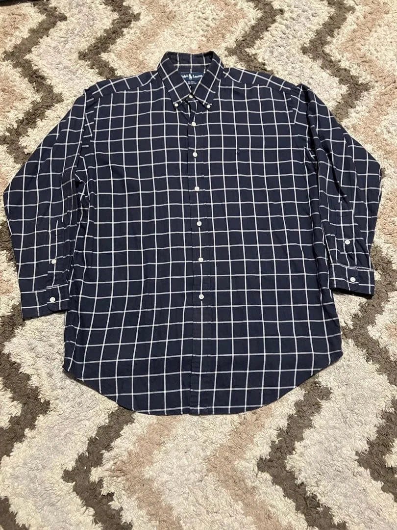 Rare Ralph Lauren Blake Check Shirt L Classic Pattern Stylish Used Japan