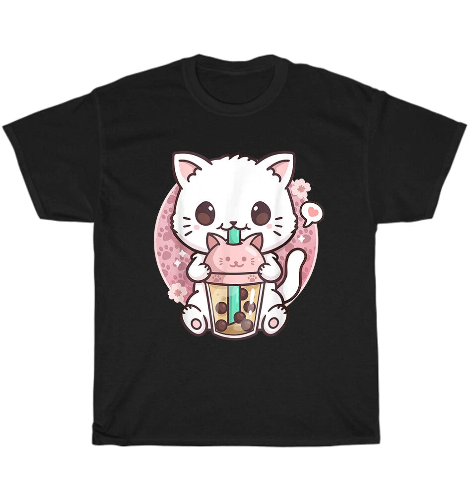 Boba Cat Boba Tea Bubble Tea Kawaii Anime Kitten Kawaii Neko T-Shirt Unisex Gift