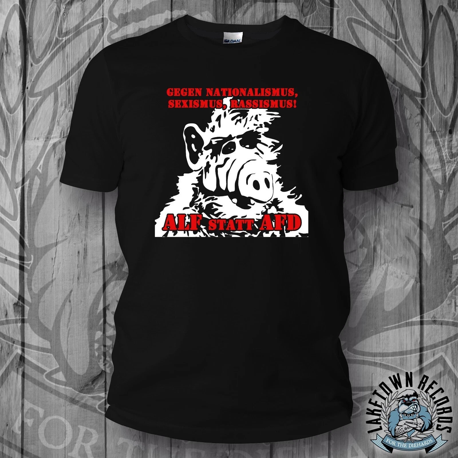 ALF INSTEAD OF AFD T-shirt S-3XL punk FCK NZS punk shirt FCK AFD political shirt Nazis out