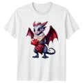 Cute Dragon Holding Heart Graphic Tee Unisex Top