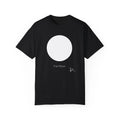 Minimalist Geometric Full Moon For Black T-shirt Design