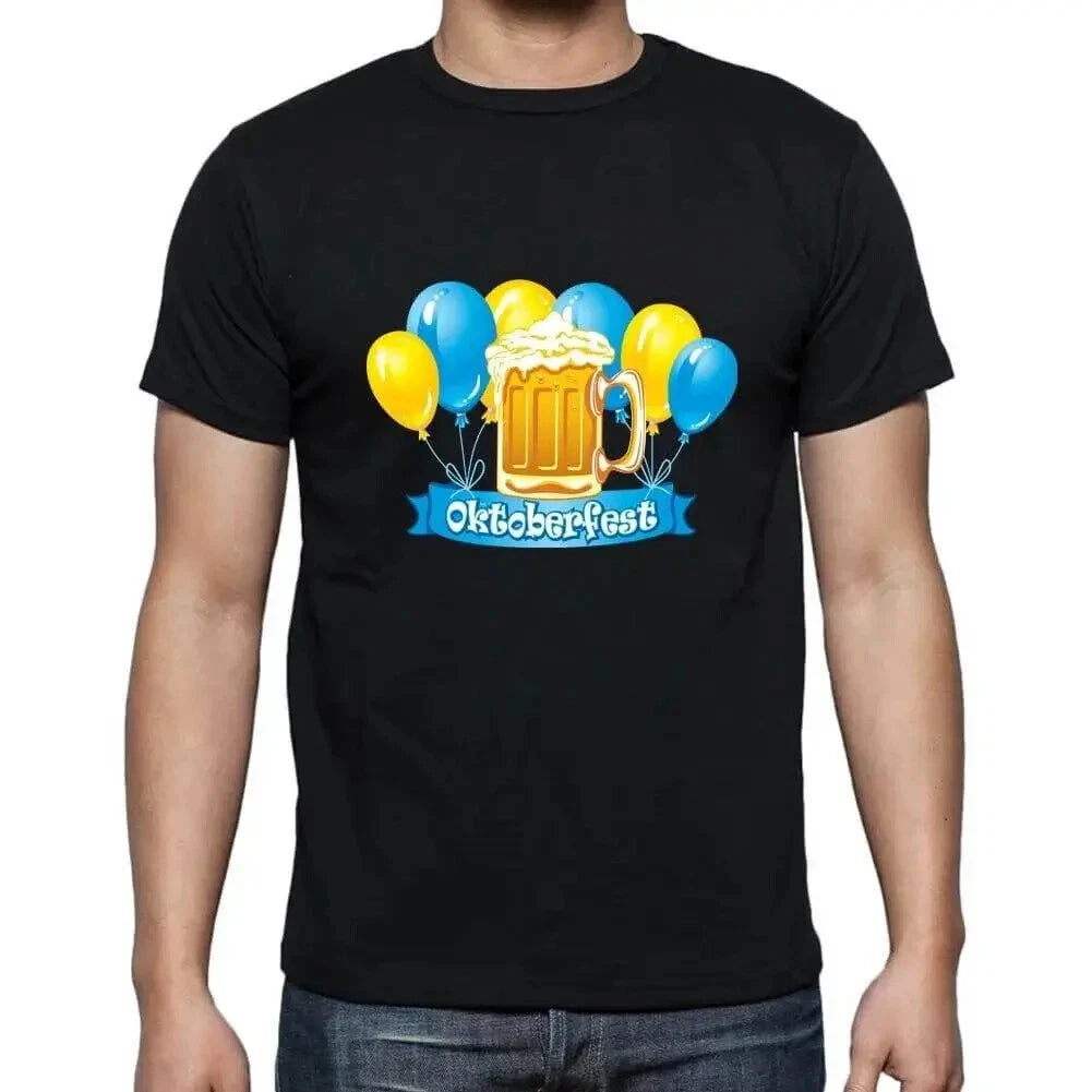 Men's Graphic T-Shirt Oktoberfest Beer And Baloons Eco-Friendly Limited Edition