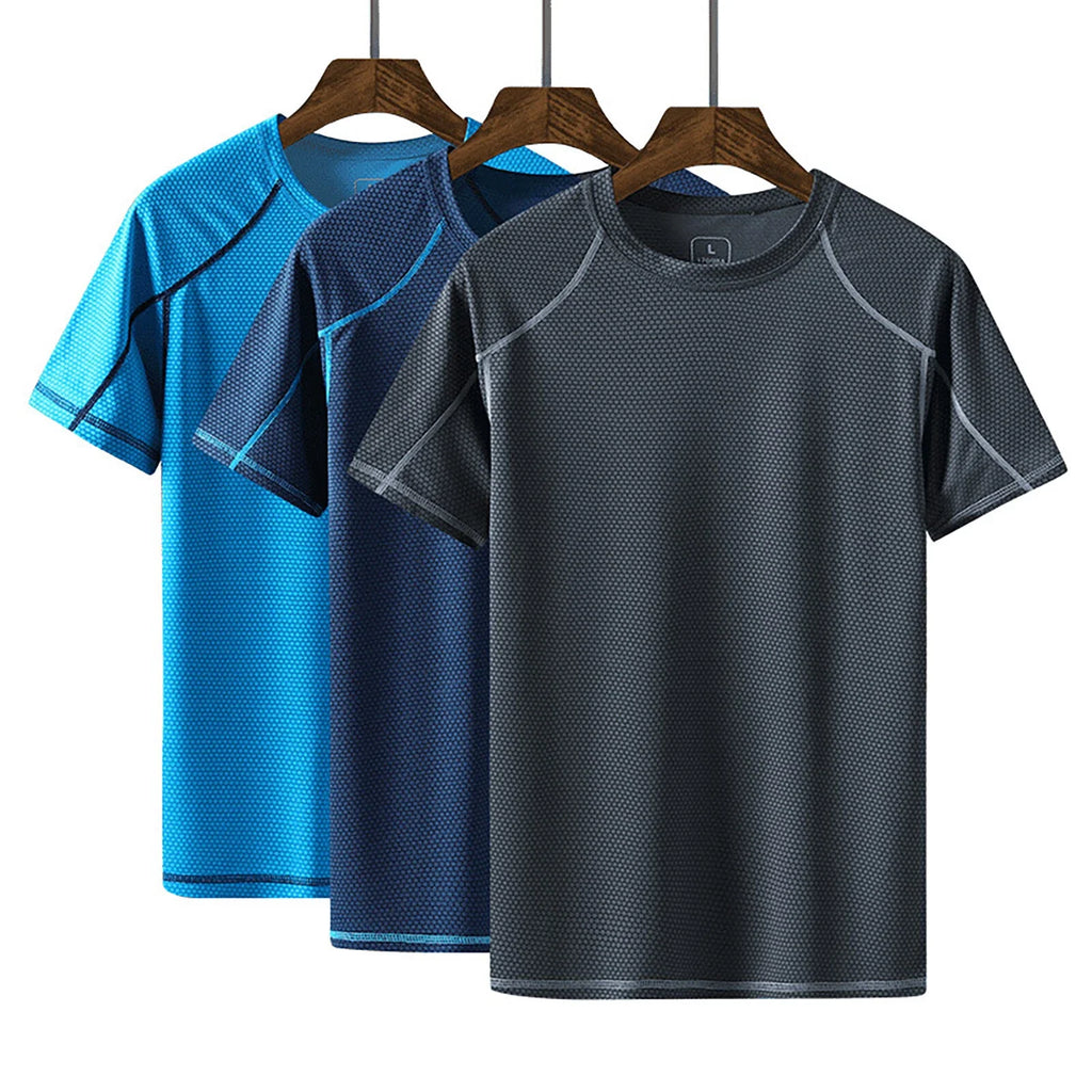 Men Swim Shirt Short Sleeve Uv Shirt Athletic Quick Dry Tshirt Tee New