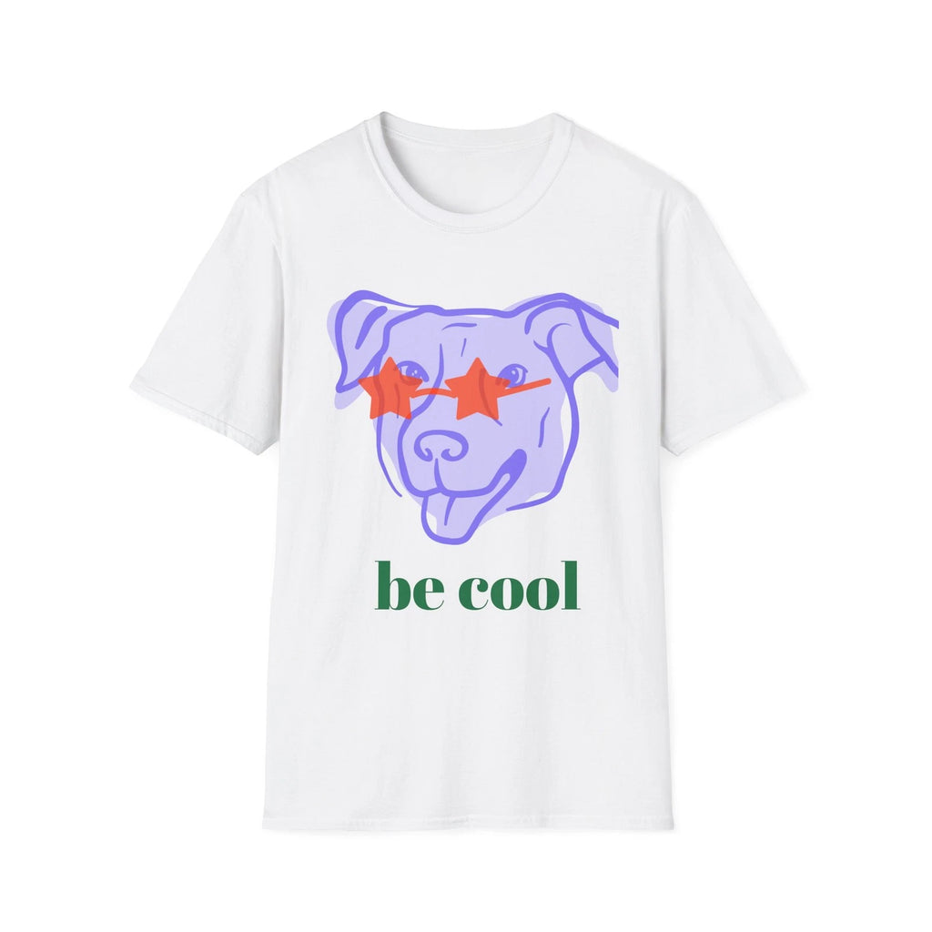 Purple Dog with Star Sunglasses be cool T-Shirt | Cute Graphic Tee