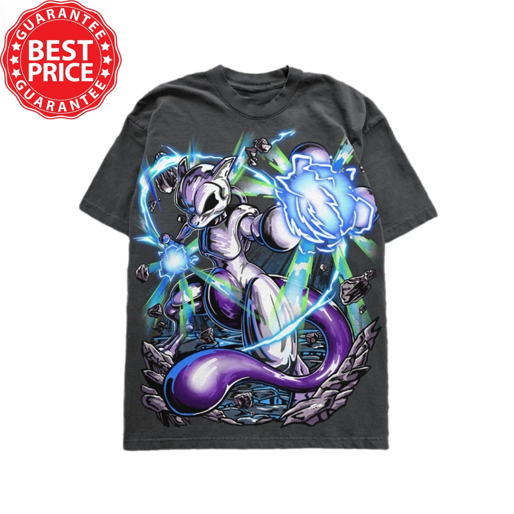 [TREND] Psychic Monster Graphic Tee Mew2 Dark Anime Style Fan Made Shirt S-5XL