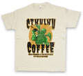 CTHULHU COFFEE T SHIRT Wars Horror Arkham H. P. Miskatonic Dunwich