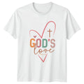 Gods Love 1 John 4:8 Womens T-Shirt Bible Verse Christian Faith