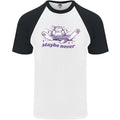 Maybe Never Lazy Cat Sleeping Mens S/S Baseball T-Shirt
