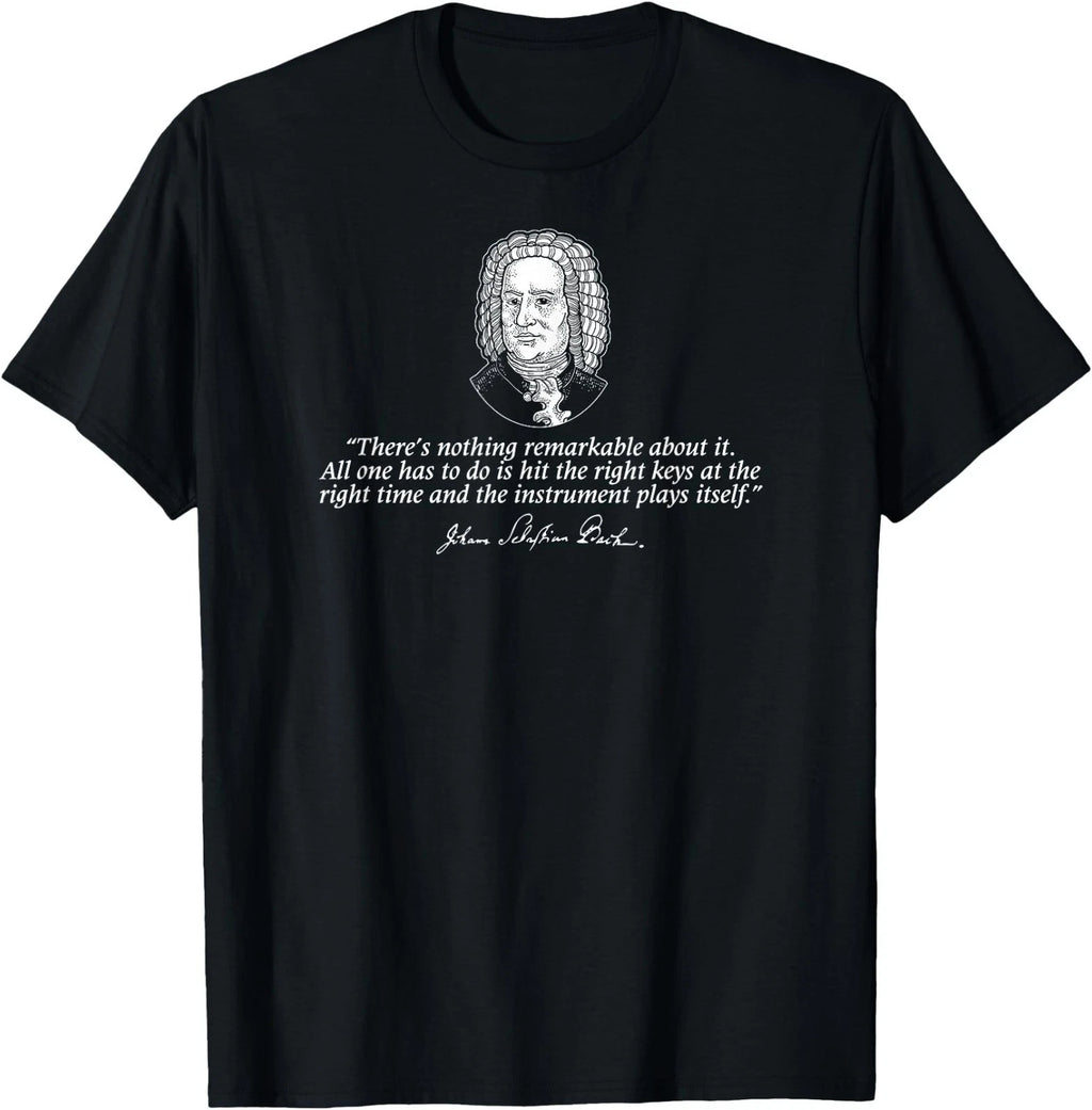 The Instrument Plays Itself Funny Bach Quote T-Shirt