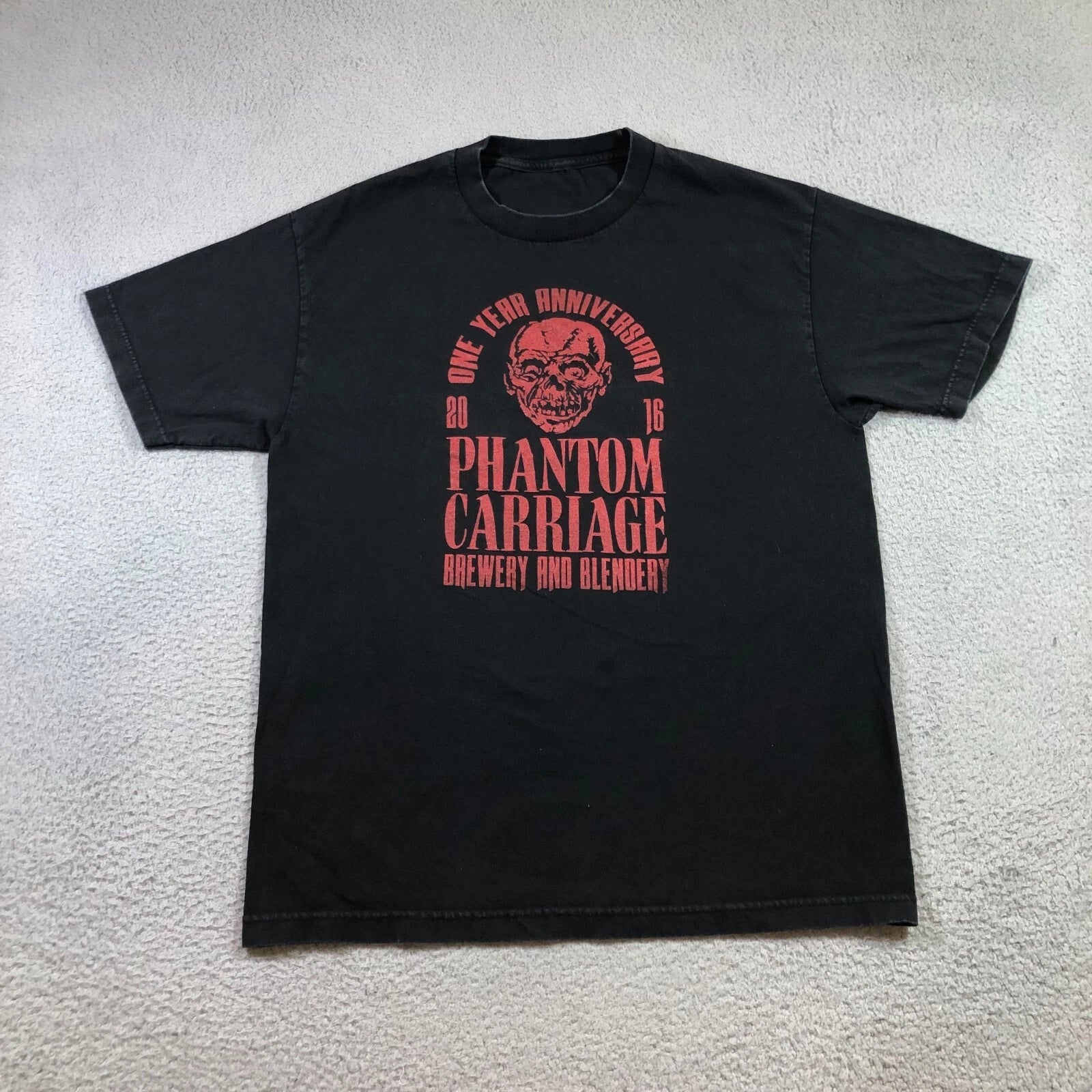 phantom carriage brewery and blendery  T Shirt Mens L black graphic print 2016