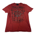 Salvage Men’s Vintage short Sleeve Distressed Rare Burgundy Cotton Emo Soft