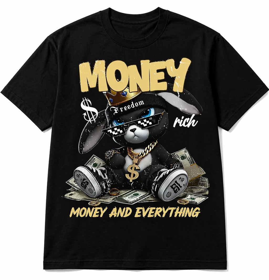 T-shirt with printed text, street style, casual design. S-5XL