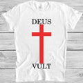 Deus Vult T Shirt Catholic Religion Christian Crusade Bible Cool Gift Tee M137