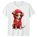 Cute Dog Hoodie Canine Animals Mens T-Shirt Womens Tee Graphic Unisex Top