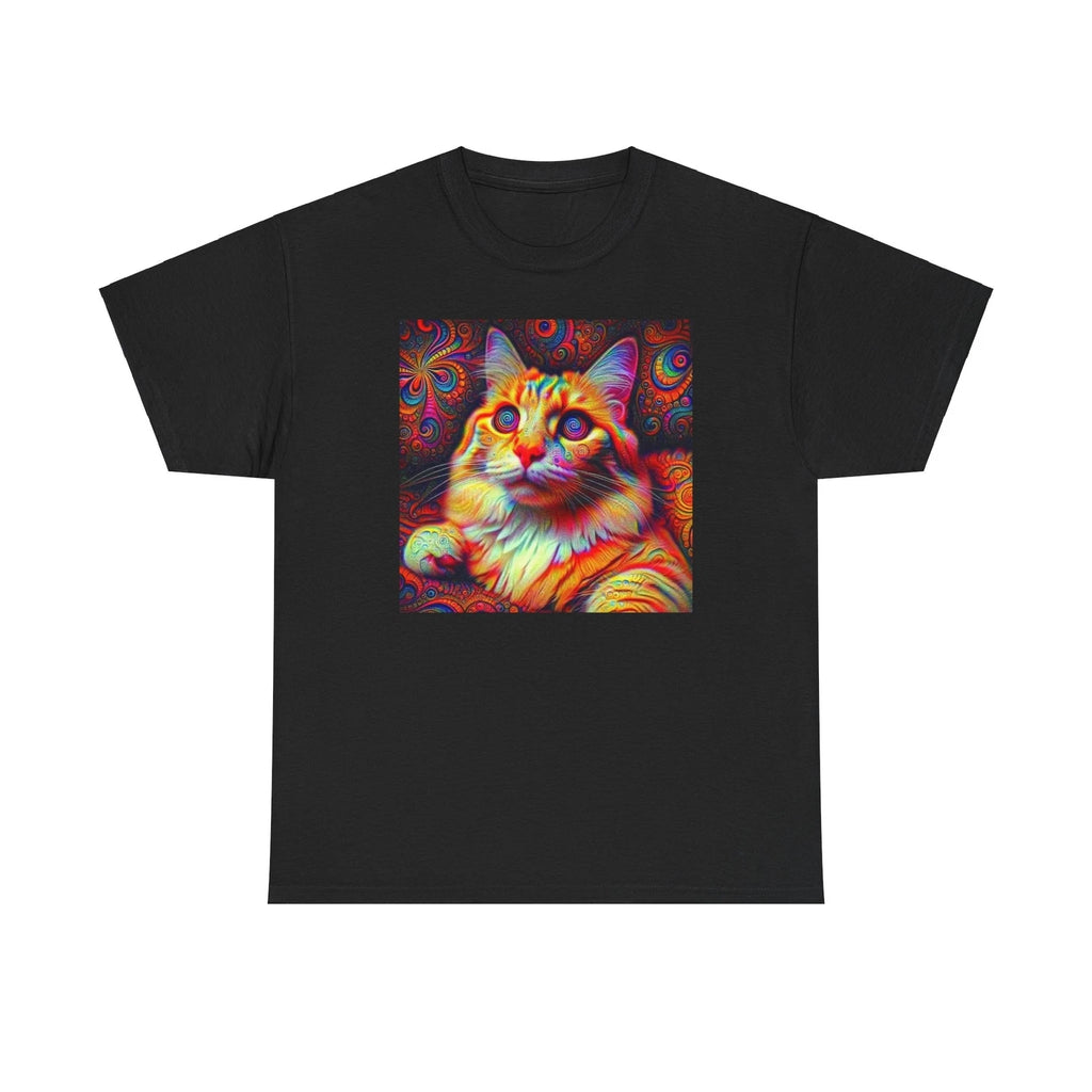 Psychedelic Cat Tee, Dark Grunge, Scene, Punk Aesthetic, Gothic Alt Shirt, D16