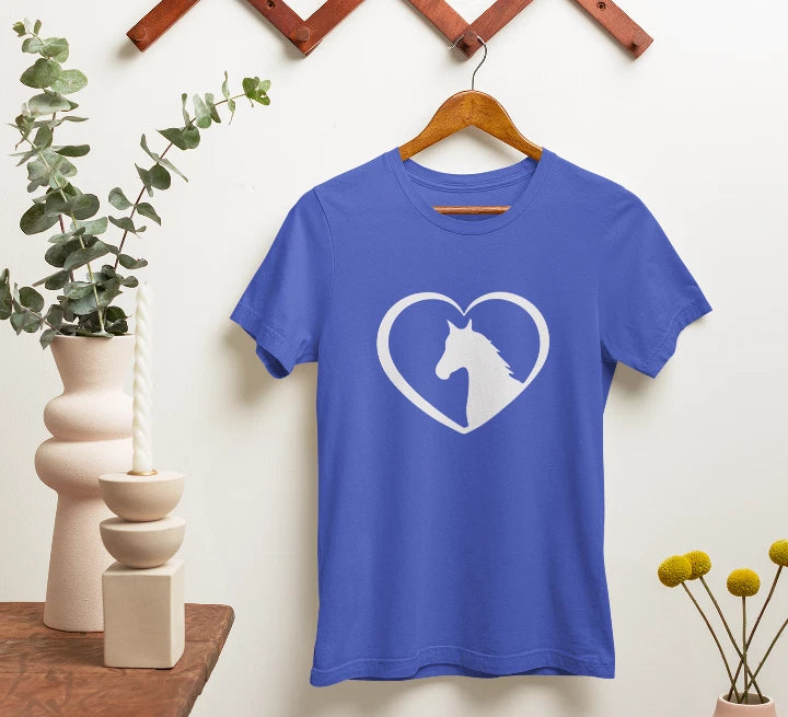 Horse Heart T-SHIRT Equestrian Riding Pony Funny Joke Novelty Birthday Gifts