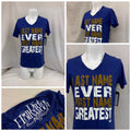 Dirtee Hollywood T Shirt M Blue V Neck Short Sleeve 100% Cotton NWT YGI O2-133