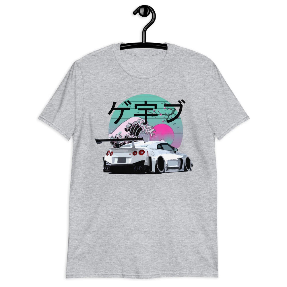 Vaporwave Aesthetic R35 GTR GT-R Skyline Tuner Drift Racing Short-Sleeve T-Shirt