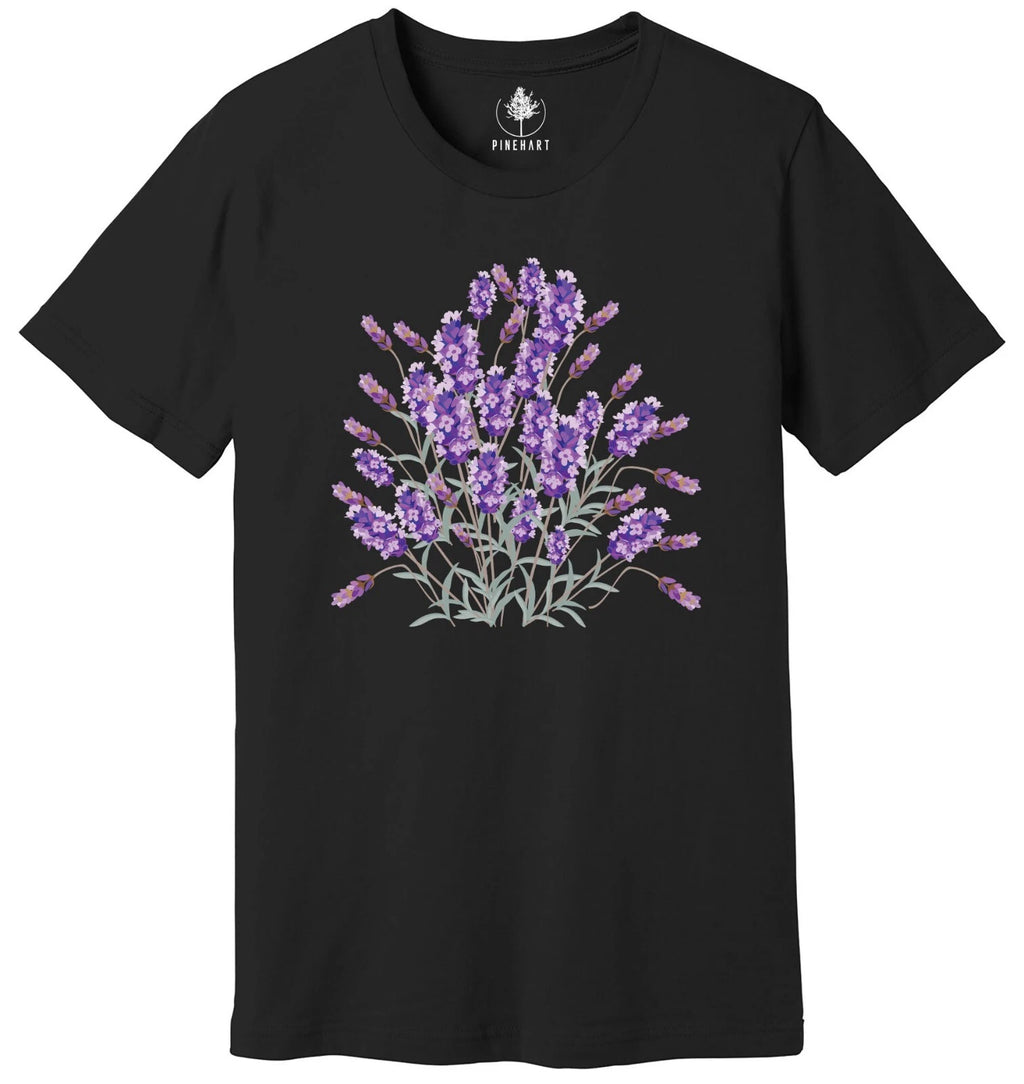 Lavender Flower Shirt, Vintage Lavender Flower Shirt, Boho Wildflowers Shirt