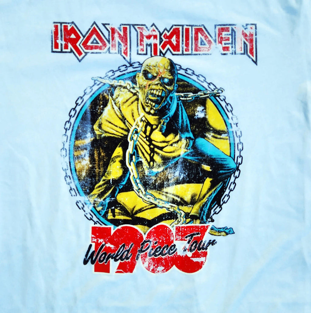 IRON MAIDEN World Piece Tour 1983 Shirt - LRG - Metal Rock Punk Grunge 666 NEW
