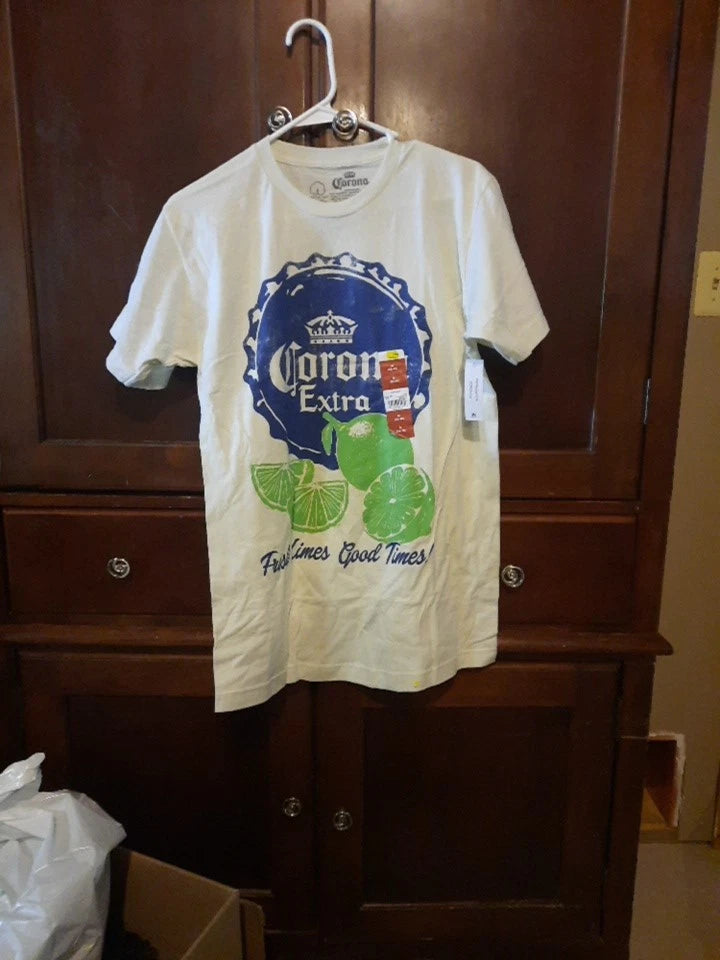 Corona T-shirt 100% Cotton Fresh Lime Good Times Medium NEW
