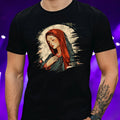 Mens Virgin Mary Motif Cotton T-Shirt Size S to 5XL