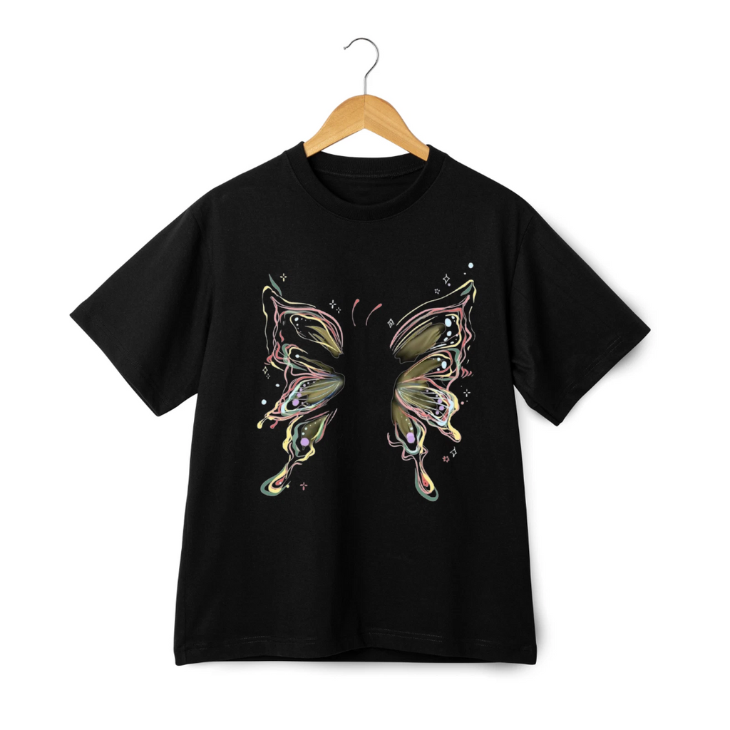 Vibrant Abstract Butterfly Graphic Unisex Te