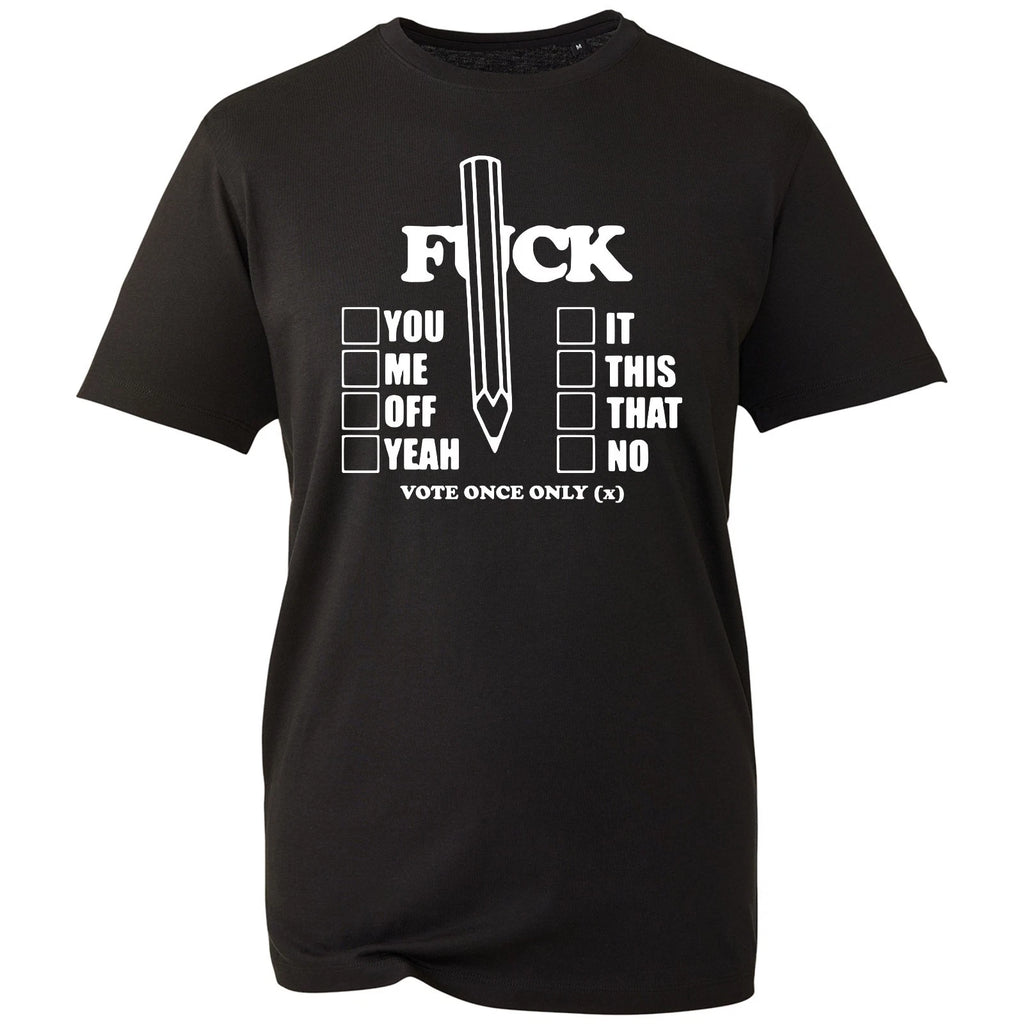 Funny Sarcastic Black T Shirt Mens Novelty Graphic Tee Joke Gift Rude Slogan Tee