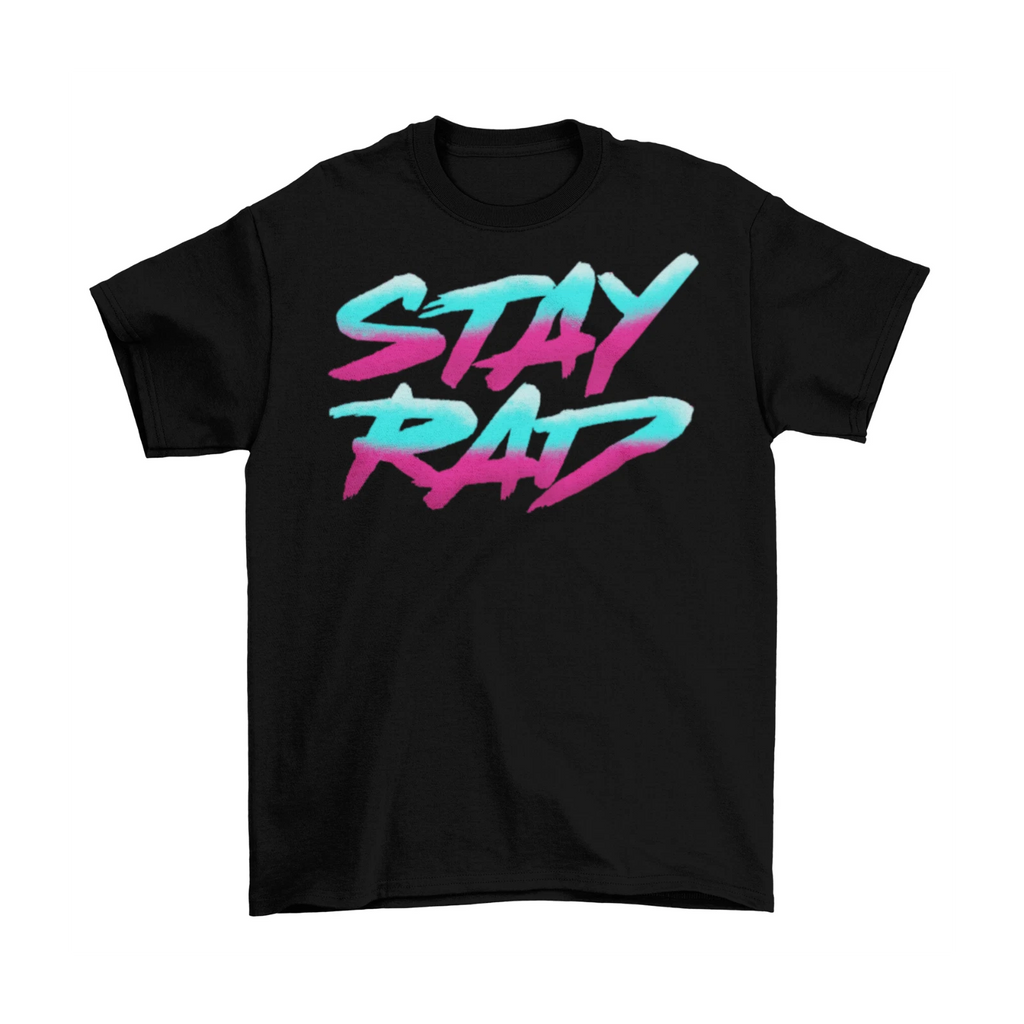 Stay Rad T-Shirt Unisex Cotton Funny Sizes Retro Old School 90s 80s New