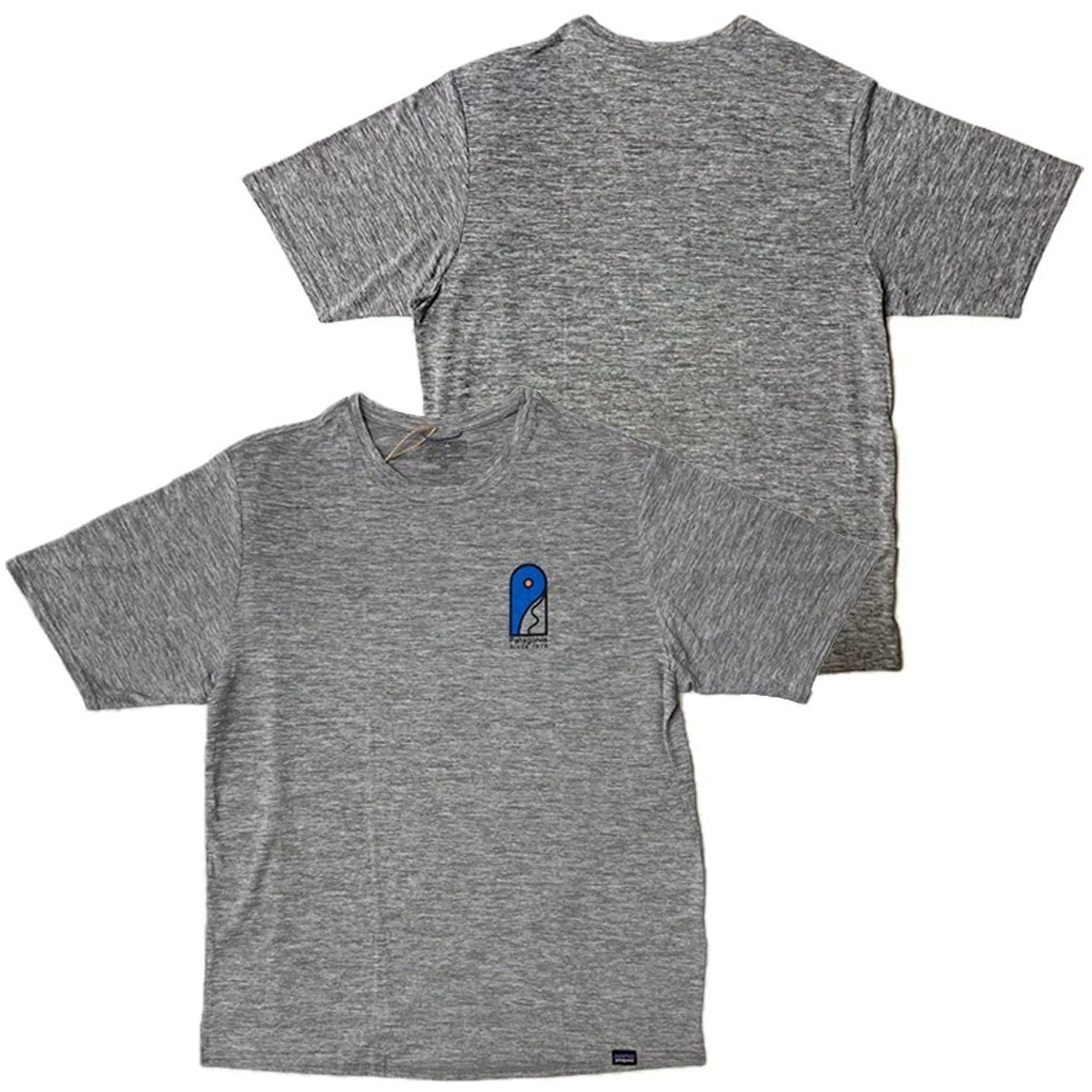 Patagonia Mens Capilene Cool Daily Graphic S/S T-shirt Lands - Feather Grey