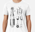 Champagne Blueprint - Alcohol Gift - Wine Gift %100 Premium Cotton