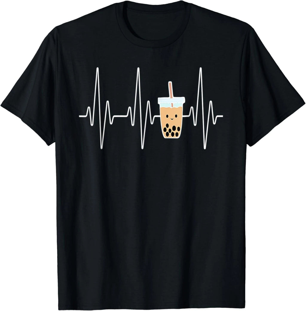 Cute Heartbeat Bubble Tea Boba Milk Tea Kawaii Gift Idea Gift Unisex T-Shirt