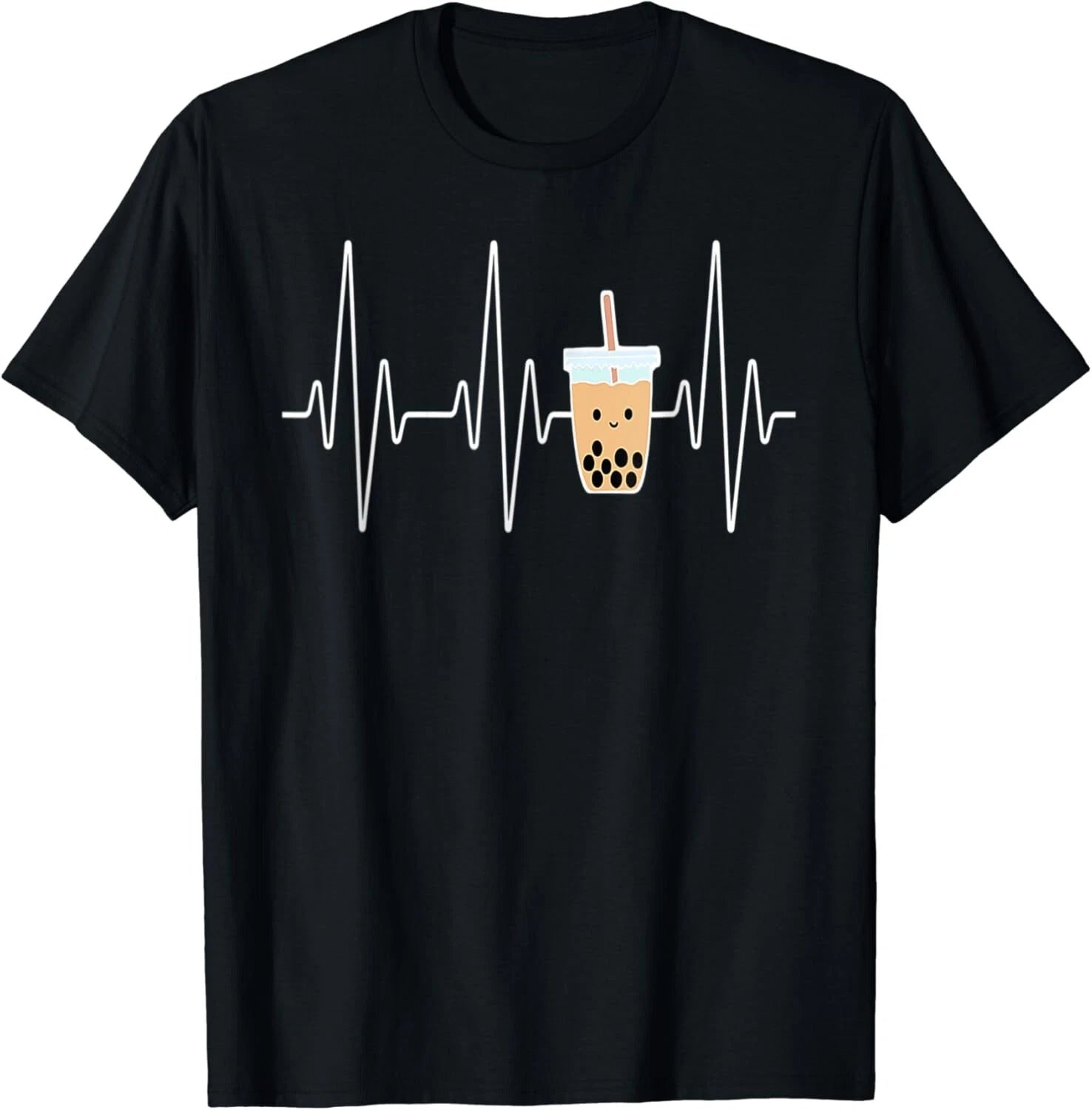 Cute Heartbeat Bubble Tea Boba Milk Tea Kawaii Gift Idea Gift Unisex T-Shirt
