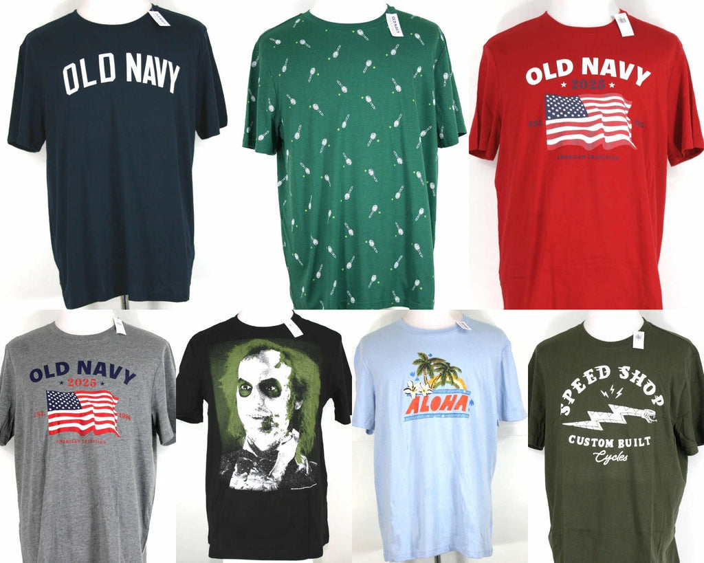 Old Navy T-shirt Graphic Print Short Sleeve Crew Neck  Size Big or Tall