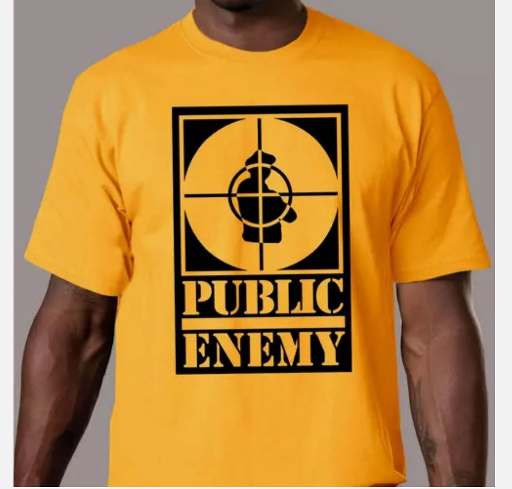 Public Enemy - Rebirth of a Nation Big Logo Gold All Size Unisex T-Shirt